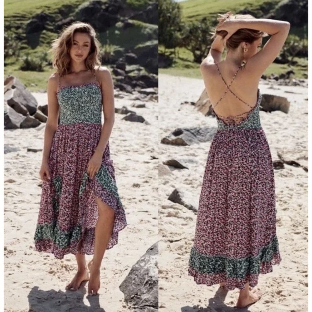Free People XS One I Love Midi Dress Classic Combo Boho Summer Princess NWT - Picture 1 of 13